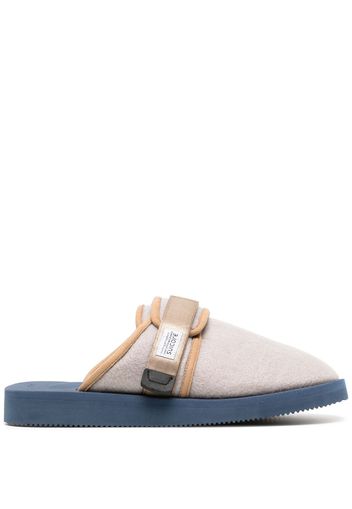 Suicoke Zavo logo-patch slides - Brown