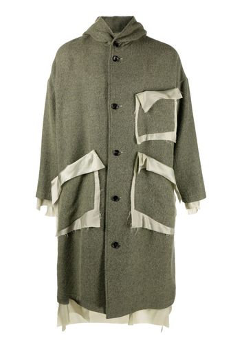 sulvam deconstructed single-breasted coat - Green