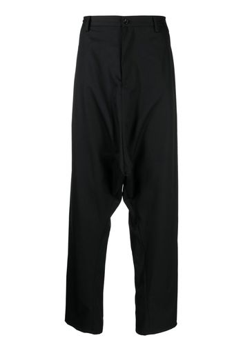 sulvam drop-crotch wool trousers - Black