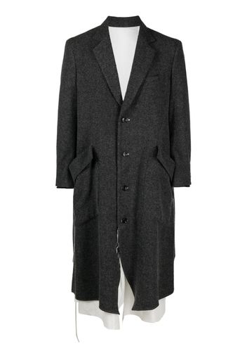 sulvam piping wool-blend coat - GRAY