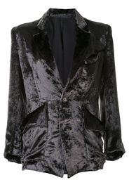 velvet single-breasted blazer