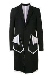 contrast-trimmed wool coat