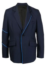 sulvam seam-detail pinstripe-print blazer - Blue