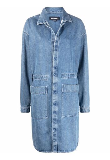 Sunnei denim overshirt coat - Blue