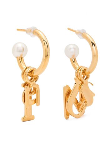 Sunnei letter-pendant earrings - Gold