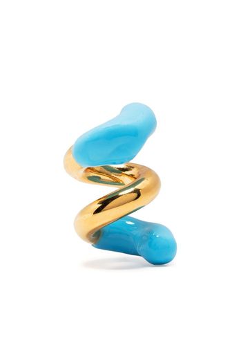 Sunnei small rubberized curly earrings - Gold