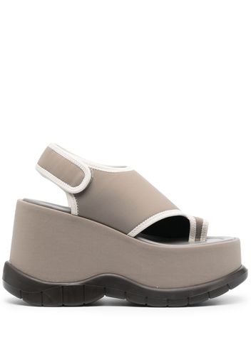 Sunnei 110mm touch-strap wedge sandals - Brown