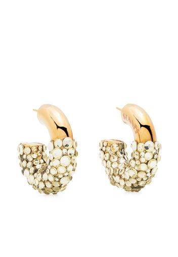 Sunnei rhinestone-embellished chunky hoop earrings - Gold