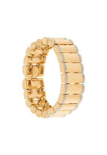 Susan Caplan Vintage embellished chain-link bracelet - Gold