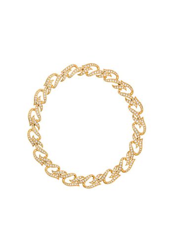 Susan Caplan Vintage 1980s Vintage Elizabeth Taylor Crystal Collar Necklace - Gold