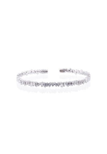 Suzanne Kalan 18K white gold and diamond Fireworks Classic baguette bangle