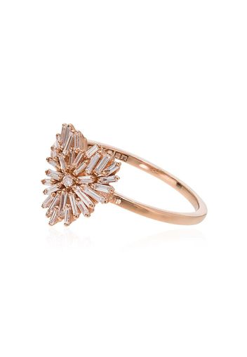 Suzanne Kalan white and rose gold mini heart firework diamond ring