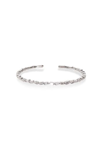 Suzanne Kalan Fireworks18kt white gold diamond cuff - Metallic