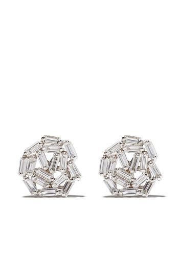 18kt white gold Fireworks Circle diamond studs