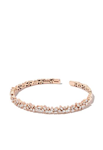 Suzanne Kalan 18kt yellow gold diamond tennis bracelet