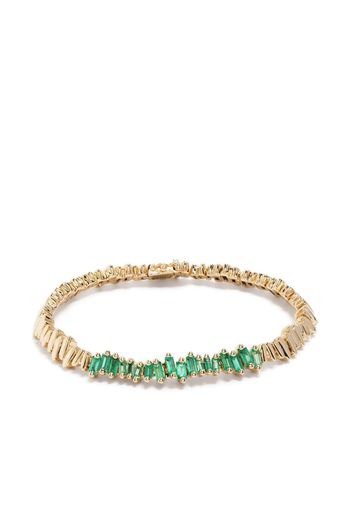 Suzanne Kalan 18kt yellow gold New ID emerald bracelet - Green