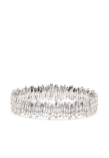 Suzanne Kalan 18kt white gold diamond eternity bangle - Silver