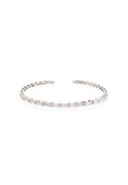 18kt white gold baguette-cut diamond bangles