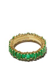 18kt yellow gold Fireworks emerald baguette eternity band