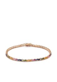 Suzanne Kalan 18kt rose gold rainbow sapphire tennis bracelet - Multicolour