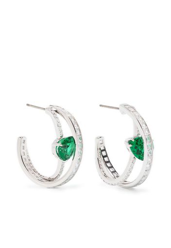 Swarovski Hyperbola pierced hoop earrings - Silver