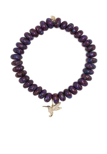 Sydney Evan 14kt yellow gold mohave beaded bracelet - Purple