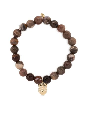 Sydney Evan 14kt yellow gold beaded bracelet - Brown