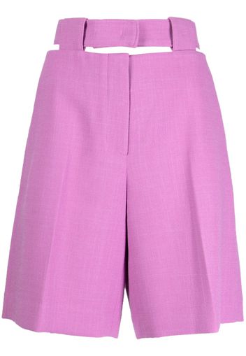 System cut-out tailored shorts - Purple