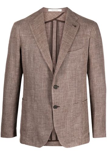 Tagliatore linen-wool single-breasted blazer - Brown