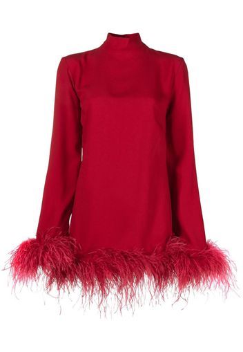 Taller Marmo feather-trim mini dress - RUBY