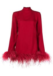 Taller Marmo feather-trim mini dress - RUBY