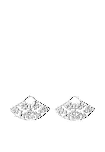 TANE México 1942 Bordados fan earrings - Silver