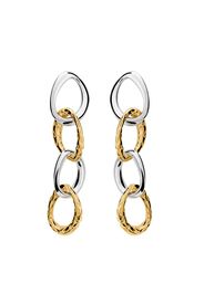 TANE México 1942 Jaguar large chain-link drop earrings - Silver