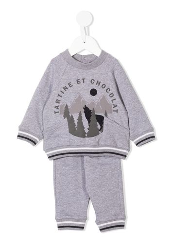 Tartine Et Chocolat graphic-print trouser set - Grey