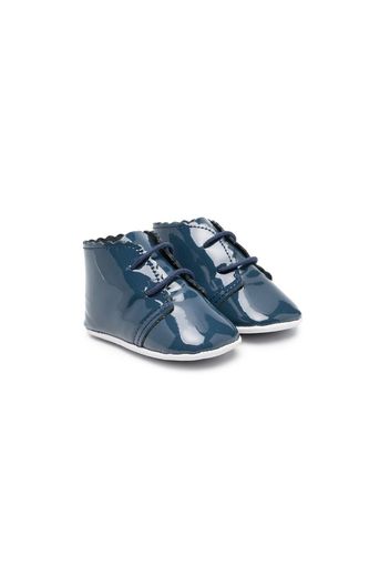 Tartine Et Chocolat patent-leather pre-walker shoes - Blue