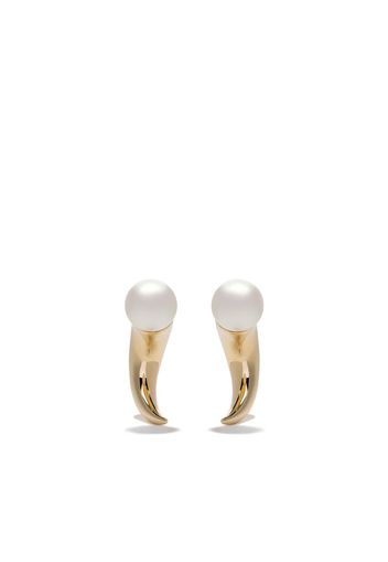 Tasaki 18kt yellow gold Refined Rebellion horn earrings