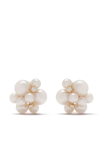 Tasaki 18kt yellow gold Akoya pearl earrings