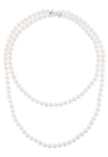 Tasaki 18kt white gold 7.5mm Akoya pearl long necklace 100cm