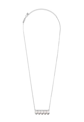 18kt white gold diamond pavé Balance necklace