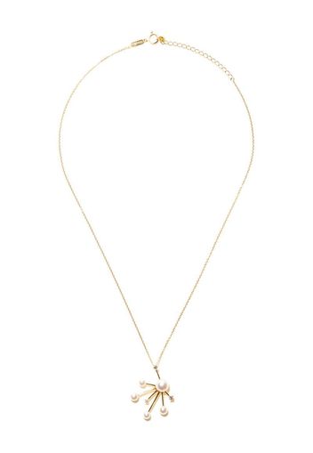 18kt yellow gold Daydream Akoya pearl and diamond pendant necklace