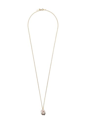 18kt yellow gold Akoya peal pendant necklace