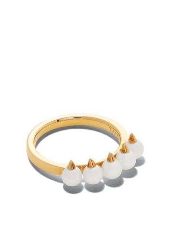 18kt yellow gold Danger Tribe freshwater pearl ring