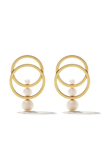 18kt yellow gold Cosmic Akoya pearl earrings