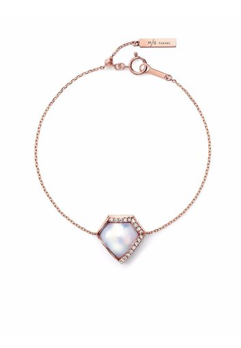 TASAKI 18kt rose gold M/G TASAKI Faceted diamond pearl bracelet - Pink