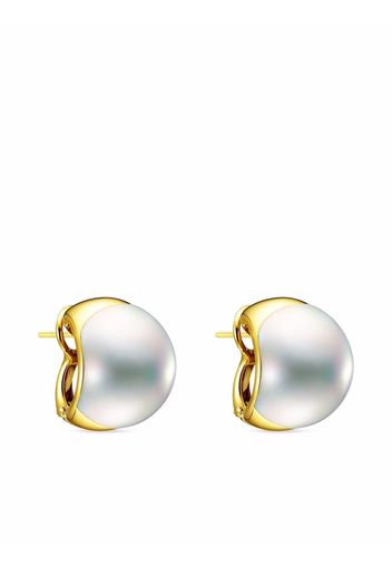 TASAKI 18kt yellow gold Liquid Sculpture pearl earrings