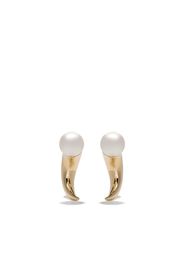 Tasaki 18kt yellow gold Refined Rebellion horn earrings