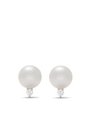 Tasaki 18kt white gold Akoya pearl diamond earrings