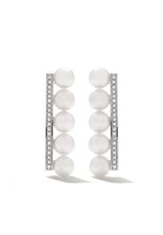 18kt white gold diamonds pavé Balance earrings