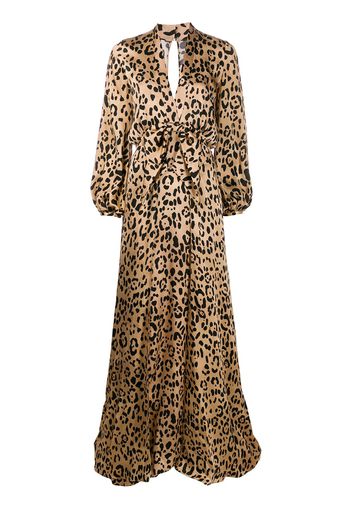 Temperley London Piera leopard-print silk gown - Neutrals