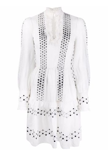 Temperley London Robin long-sleeve mini dress - White